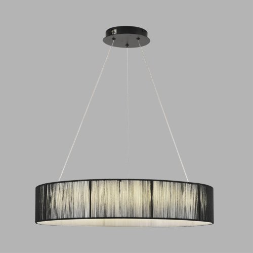 Светильник подвесной LED Kava 8371/40L Lumion чёрный на 1 лампу, основание чёрное в стиле минимализм кольца фото 6