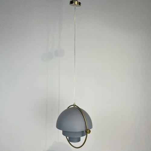 Светильник подвесной Weisdorff 123429-22 ImperiumLoft серый 1 лампа, основание латунь в стиле современный арт-деко лофт  фото 3