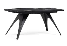 Деревянный стол Лардж 160(205)х90х76 sahara noir / черный 551075 Woodville столешница чёрная из лдсп пластик