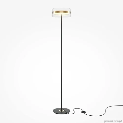 Торшер LED Dress code MOD348FL-L24BBS3K Maytoni  прозрачный 1 лампа, основание чёрное в стиле современный хай-тек
