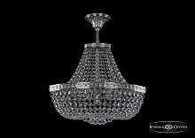 Люстра потолочная хрустальная 19283/H1/45IV Ni Bohemia Ivele Crystal прозрачная на 6 ламп, основание никель в стиле классика sp