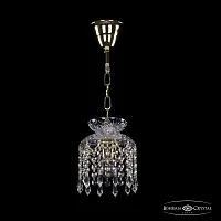 Светильник подвесной 14781/15 G Drops Bohemia Ivele Crystal прозрачный 1 лампа, основание золотое в стиле классический drops