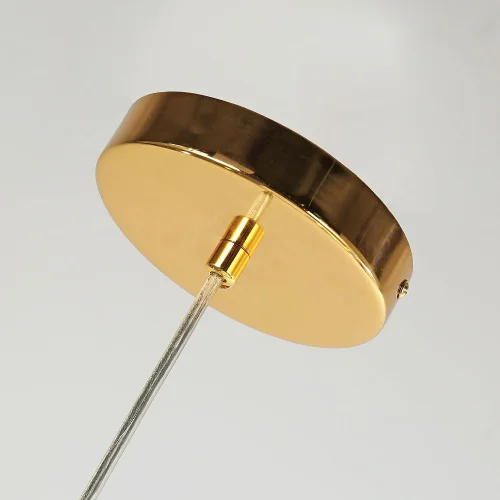 Светильник подвесной Infilato 4035-7P F-promo зелёный прозрачный 7 ламп, основание золотое в стиле современный шар фото 4