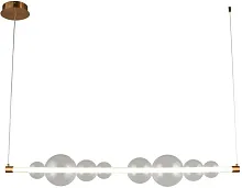 Светильник подвесной LED Abbazia OML-65903-08 Omnilux прозрачный на 1 лампу, основание латунь в стиле современный 