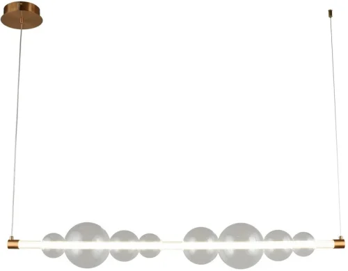Светильник подвесной LED Abbazia OML-65903-08 Omnilux прозрачный на 1 лампу, основание латунь в стиле современный 