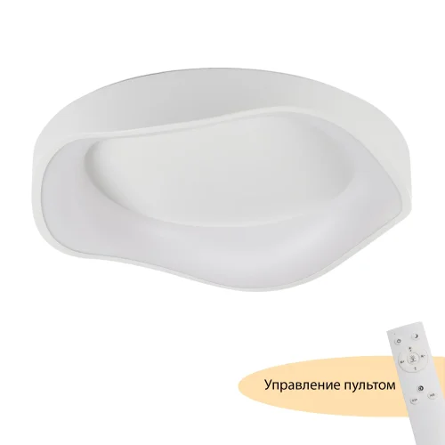 Люстра потолочная LED с пультом Diona MR9170-CL MyFar белая на 1 лампу, основание белое в стиле современный хай-тек 