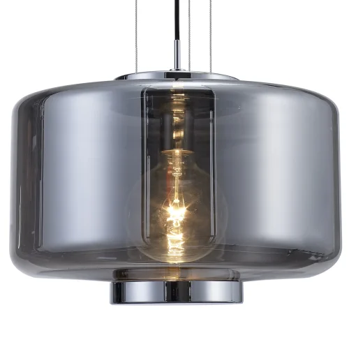 Светильник подвесной лофт JARRAS 6191 Mantra серый 1 лампа, основание хром серое в стиле лофт выдувное фото 3