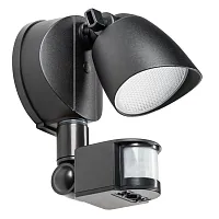 Прожектор LED с датчиком движения Diva 374337 Lightstar уличный IP54 чёрный 1 лампа, плафон чёрный в стиле современный LED