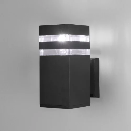 Настенный светильник Heather A4413AL-1BK Arte Lamp уличный IP54 чёрный 1 лампа, плафон чёрный в стиле хай-тек современный E27 фото 3