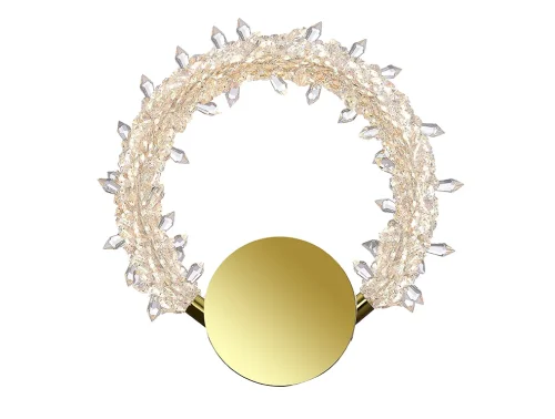 Бра LED 8280/А gold NEW Newport прозрачный на 1 лампа, основание золотое в стиле американский современный классический кольца