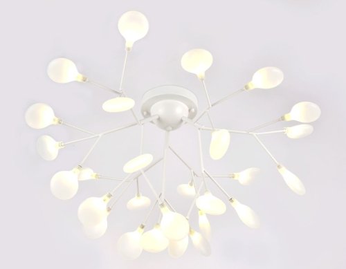 Люстра потолочная TR3011 Ambrella light белая на 27 ламп, основание белое в стиле современный  фото 2