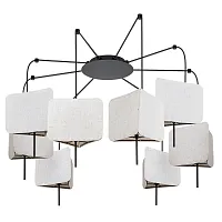 Люстра потолочная Trixie A7084SP-8BK Arte Lamp белая на 8 ламп, основание чёрное в стиле современный Люстра потолочная Trixie A7084SP-8BK Arte Lamp белая на 8 ламп, основание чёрное в стиле современный