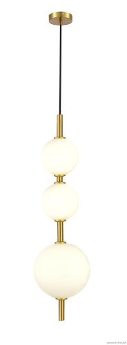 Светильник подвесной LED Violla MR2022-3PL MyFar белый 1 лампа, основание латунь в стиле современный шар