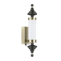 Бра с выключателем LED Ula 5404/11WL Odeon Light белый на 1 лампу, основание бронзовое в стиле классический арт-деко 