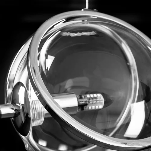 Светильник подвесной Hazel 5015/02 SP-1 Divinare прозрачный хром 1 лампа, основание хром в стиле современный  фото 4
