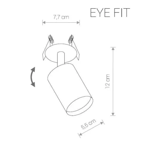 Светильник точечный Eye Fit 9396-NW Nowodvorski белый на 1 лампу, основание белое в стиле минимализм фото 2