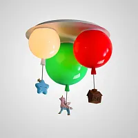 Светильник потолочный BLOW TRIO Multicolor 212518-23 ImperiumLoft разноцветный на 3 лампы, основание белое в стиле современный 