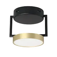 Светильник потолочный LED с пультом Гэлэкси 632017601 DeMarkt золотой 1 лампа, основание чёрное в стиле хай-тек с пультом