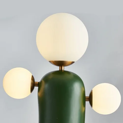 Торшер Oo Flor Lamp Green 214524-26 ImperiumLoft белый на 6 ламп, основание зелёное в стиле современный фото 6