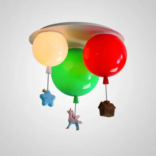 Светильник потолочный BLOW TRIO Multicolor 212518-23 ImperiumLoft разноцветный на 3 лампы, основание белое в стиле современный 