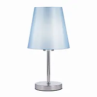 Настольная лампа Peramone SLE105614-01 Evoluce голубая 1 лампа, основание хром металл в стиле современный 