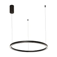 Светильник подвесной LED Smooth A2223SP-1BK Arte Lamp чёрный 1 лампа, основание чёрное в стиле минимализм модерн кольца