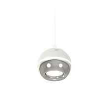 Светильник подвесной Techno spot XP1104001 Ambrella light серебряный белый 1 лампа, основание белое в стиле хай-тек модерн 
