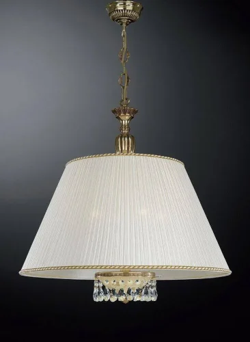 Люстра подвесная  L 6520/60 Reccagni Angelo белая жёлтая на 5 ламп, основание золотое в стиле классический 