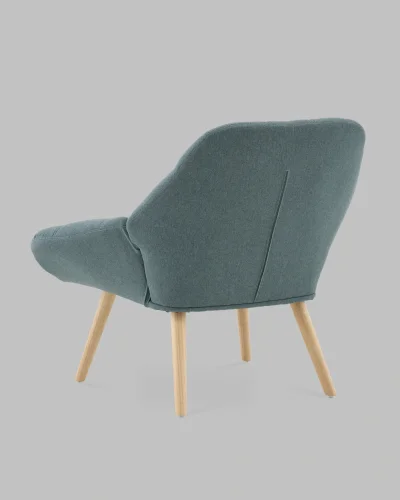 Кресло Олби Квадро зелёный УТ000040098 Stool Group, зелёный/шенилл, ножки/массив гевеи/бежевый, размеры - *830****мм фото 5