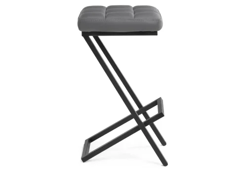 Полубарный стул Амаури темно-серый / черный матовый 507433 Woodville, серый/искусственная кожа, ножки/металл/чёрный, размеры - ****350*360 фото 3