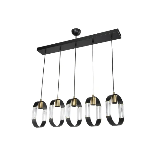 Светильник подвесной Matilda TL1643L-05BK Toplight чёрный на 5 ламп, основание чёрное в стиле лофт 