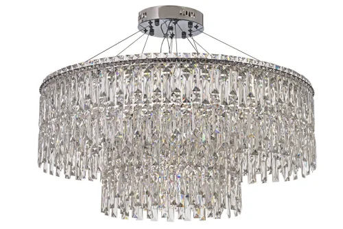 Люстра подвесная LED Ovindoli L 1.5.80x40.100 N Arti Lampadari прозрачная на 1 лампа, основание никель в стиле современный классический 