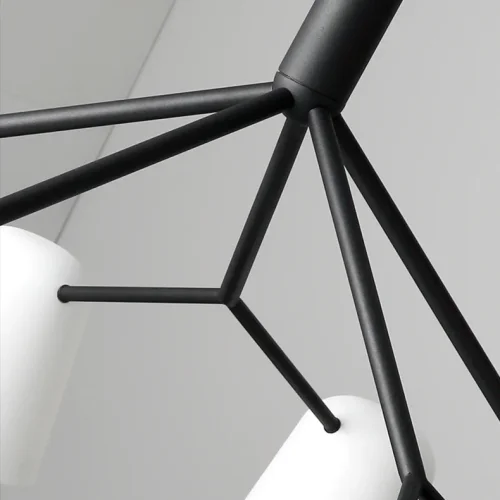 Люстра подвесная SKYM D60 203497-26 ImperiumLoft белая на 3 лампы, основание чёрное в стиле современный  фото 11
