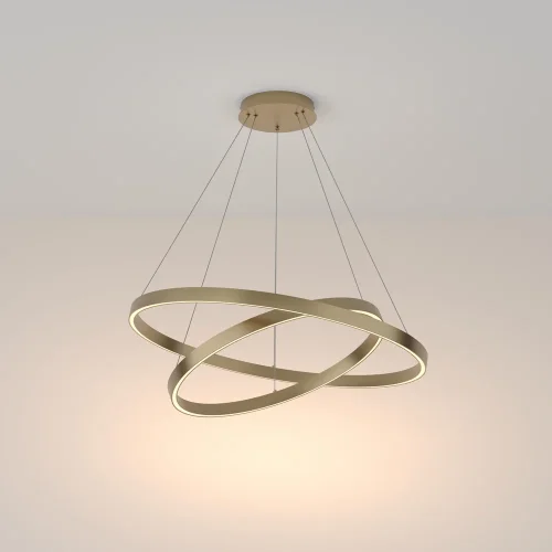 Светильник подвесной LED Rim MOD058PL-L74BS3K Maytoni латунь 1 лампа, основание латунь в стиле хай-тек современный кольца