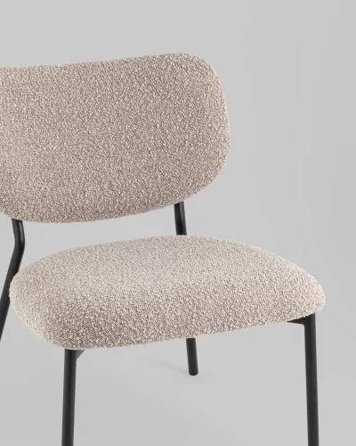 Кресло лаунж Jamie, серый УТ000039356 Stool Group, серый/букле, ножки//чёрный, размеры - ****570*680мм фото 2