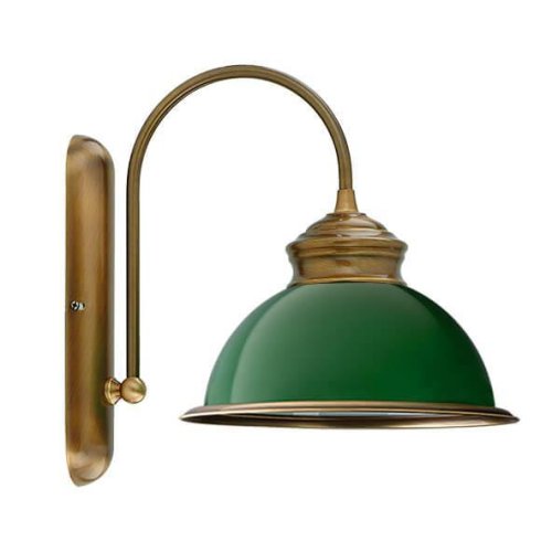 Бра Lido LID-K-1(P)GR Kutek зелёный на 1 лампа, основание бронзовое в стиле классический 
