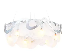 Люстра подвесная TR5325 Ambrella light белая на 6 ламп, основание хром в стиле классический современный 