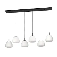 Светильник подвесной Balmes 390203 Eglo белый на 6 ламп, основание чёрное в стиле современный 