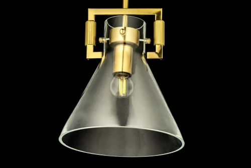 Светильник подвесной Daiano E 1.P3 CL Arti Lampadari прозрачный 1 лампа, основание золотое в стиле лофт кантри  фото 2