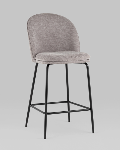 Стул полубарный Echo, светло-серый УТ000038596 Stool Group, серый/шенилл, ножки/металл/чёрный, размеры - *****