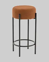 Стул барный Беккет букле терракотовый УТ000041575 Stool Group, терракотовый/букле, ножки/металл/чёрный, размеры - **370**370*370