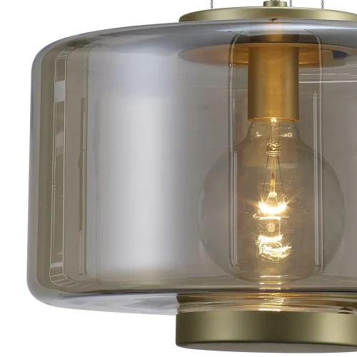 Светильник подвесной лофт JARRAS 6192 Mantra бежевый прозрачный 1 лампа, основание бронзовое в стиле лофт выдувное фото 4