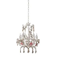 Люстра подвесная V1239/5 Vitaluce без плафона на 5 ламп, основание белое в стиле флористика 