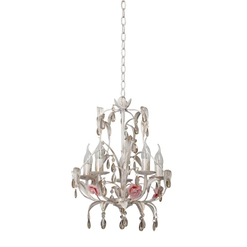 Люстра подвесная V1239/5 Vitaluce без плафона на 5 ламп, основание белое в стиле флористика 