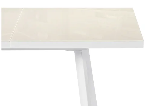 Стеклянный стол Маккензи 120(150)х70х77 латте / белый 551090 Woodville столешница бежевая из стекло лдсп фото 7