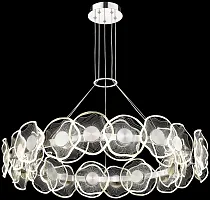 Люстра подвесная LED с пультом Helena WE453.30.103 Wertmark прозрачная на 1 лампа, основание хром в стиле современный с пультом