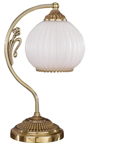 Настольная лампа P 9300 P Reccagni Angelo белая 1 лампа, основание золотое латунь металл в стиле классический  фото 2