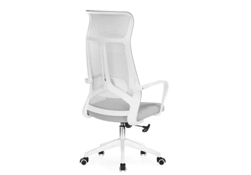 Компьютерное кресло Tilda light gray / white 15628 Woodville, серый/сетка, ножки/пластик/белый, размеры - *1250***650*600 фото 5
