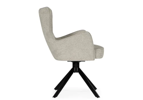 Стул на металлокаркасе Atlanta beige / black 15831 Woodville, бежевый/ткань, ножки/металл/чёрный, размеры - ****590*650мм фото 4