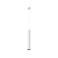 Светильник подвесной Focus LED P072PL-L12W4K-1 Maytoni белый на 1 лампу, основание белое в стиле хай-тек современный трубочки